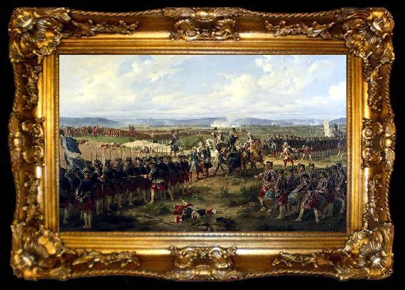 framed  Henri Felix Emmanuel Philippoteaux The Battle of Fontenoy, ta009-2